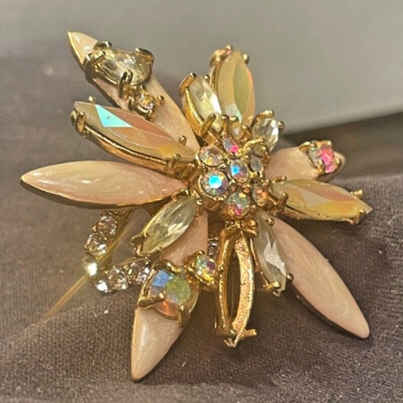 Erickson Beamon Rocks Statement Flower Ring Size 6 #205217186708 - Picture 4 of 6